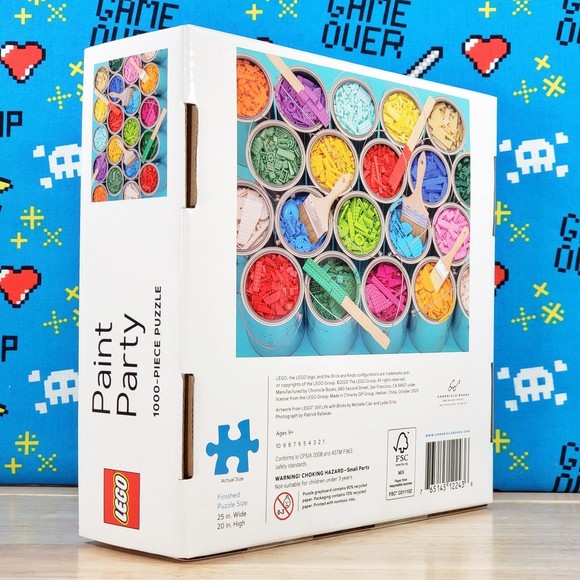 Lego PAINT PARTY 1000 Piece Jigsaw Puzzle [ 2020 ] Chronicle Books 25" W x 20" H - Picture 5 of 8